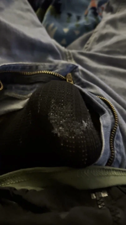 Army soldier jerks off wearing a black jock and jeans - shoots a nice load! | Clip 2