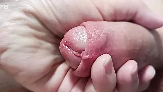 Gentle position of the dick, before sex.