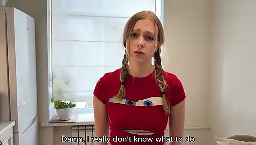 THE STEP-FATHER FUCKED HIS STEP-DAUGHTER FOR HER MISTAKE - SHE'LL HAVE TO WORK IT OFF WITH HER PUSSY