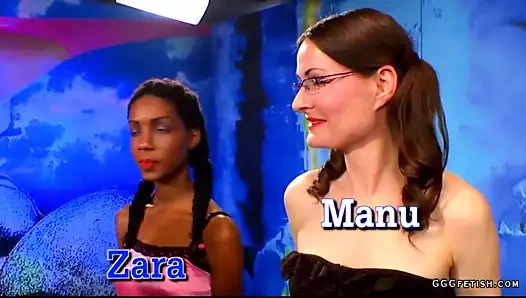 Siyah abanoz zara hoşlanır derin boğaz ve bukkakes