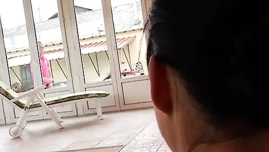 Fransa'dan büyük memeli sürtük büyük göğüslerini dölle kaplıyor