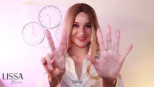 yeni yıl geri sayım ile İspanyol öğretmen