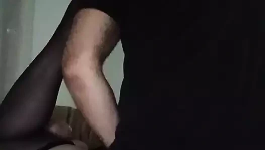 Beautiful Hot blonde Milf in stockings fucked by old neighbour