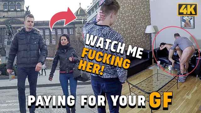 HUNT4K. Cuckold watches how his GF squirts thanks to rich fucker