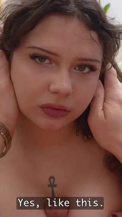 HUNT4K. Shy 18-year-old jerks a Stranger's Dick with her Big Boobs for Money | Clip 2
