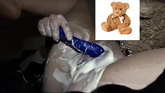 MY KINKY ARAB GIRL MASTUBATES WITH VIBRATOR & MY CUM ALL OVER HER CURVY BODY-  AMATEUR ARABIAN SNOWWHITE