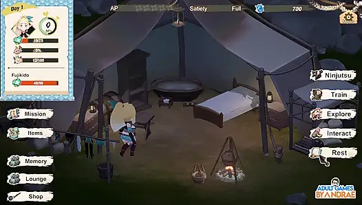 ¡Huye, mi elfos ninja! Gameplay 3D - parte 2 - comienza el entrenamiento y la exploración de Lizet