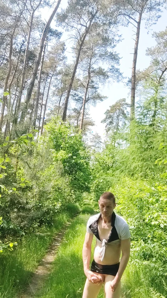 Amateur hot femboy jerks off in nature cumshot 3FTBouch