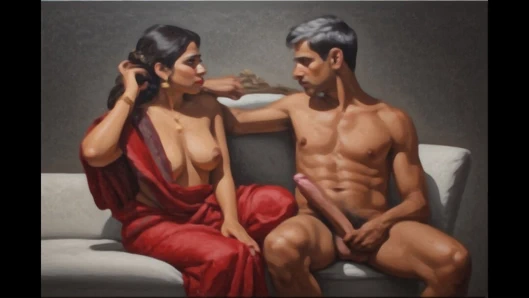 Indian super hot stepmom with big tits teaching her son how to fuck a wet pussy and satisfy it