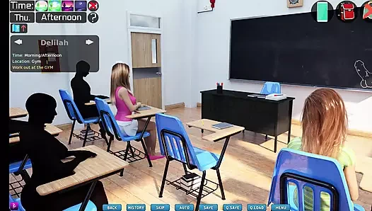 Seksi sınıf arkadaşı tarafından üniversitede oral seks - evcil hayvan oyunu - animasyonlu porno