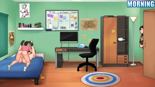 Ev işleri #43: üvey teyzem beni üvey annemi sikerken yakaladı