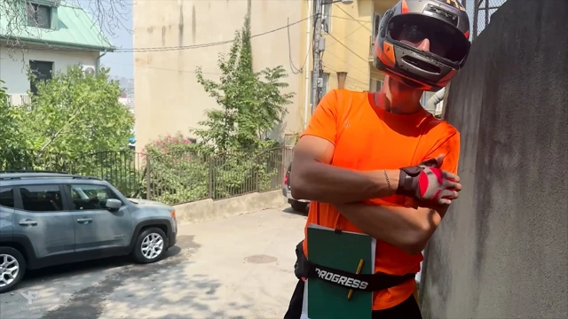 The courier roughly fucks the recipient and cums in his hole.