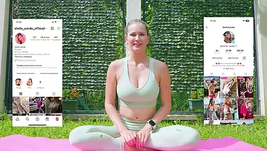 Stella Cardo tarafından yapılan seksi açık havada yoga