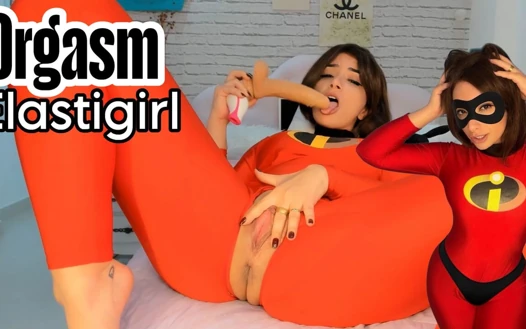 Elastigirl Cosplay Cosplay Sikişme Islak Vajina Dildo Ile Ve Bol Boşalma