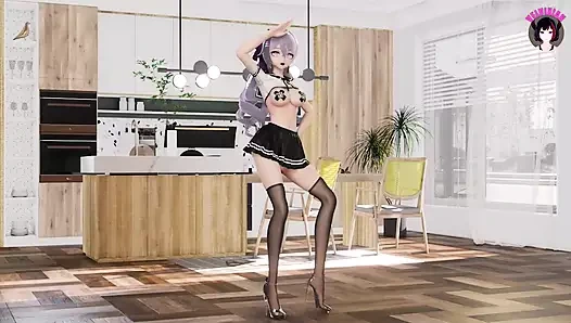 Bunonia - küçük okul etekli seksi dans (yüksek kalite)