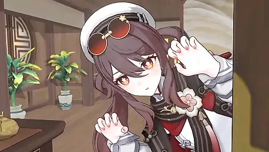 Genshin Impact- tutkulu seksin vahşi bir gecesi için Hu Tao'nun evini ziyaret edin - 3d hentai animasyon