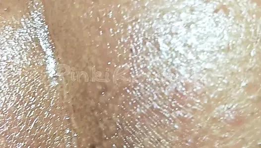 Bakış açısı yakın çekim domaltmalı yağ masajı