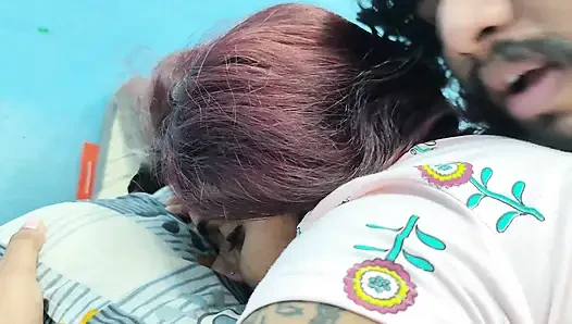 Hot ass kiss romance in skirt