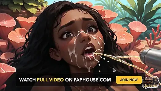 Ateşli zenci kadın tropik bir cennette gullet grup seks partisi seviyor, parameour harika xxx veriyor, onu götüne sokuyor