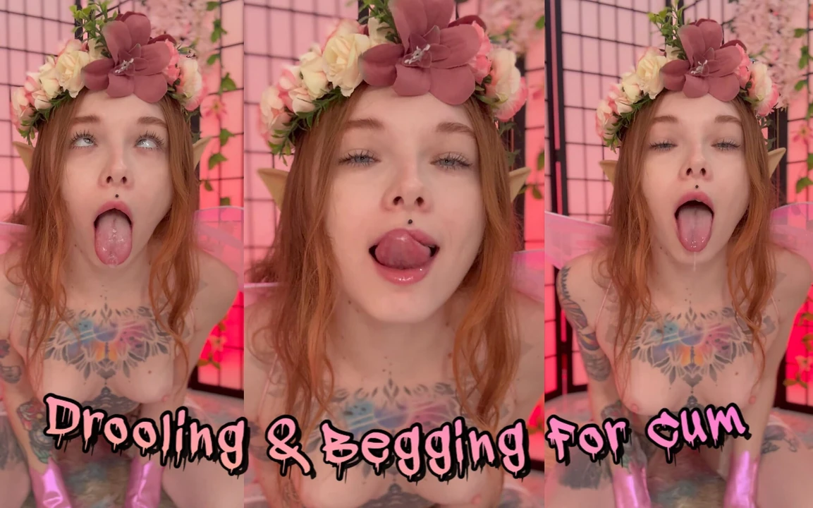 Шаловливый эльф делает слюни и умоляет о твоей порции спермы