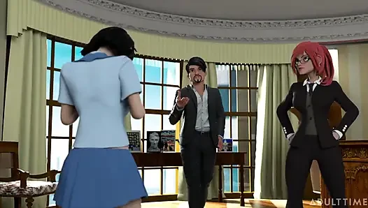Hentai seks koleji bölüm 6 - üniversite öğrencisi üvey babasının yarağı üzerinde cinsel yeteneklerini gösteriyor
