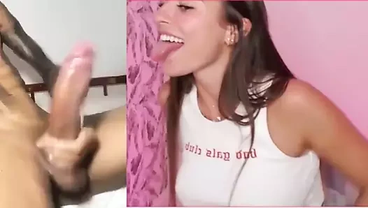 Paula Gonu pidiendo leche