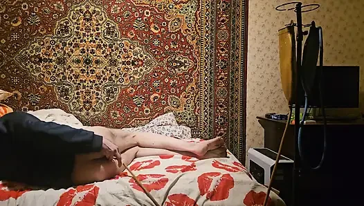 Sasha Earth göt lavmanında tek başına ev yapımı amatör