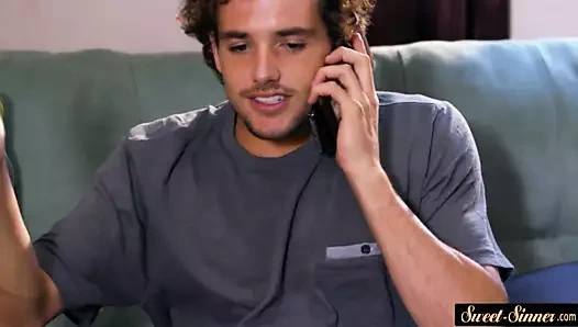 Muhteşem latina sürmek ona stepdads sert horoz