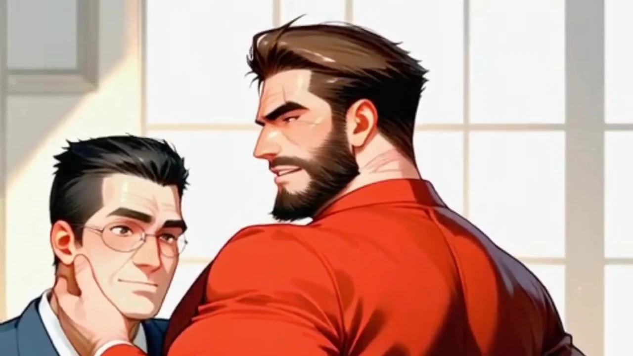 Mature Office Boss, Curvy, and Passive Gay Men Want Your Hard Cock. Gay Boy Hentai Animation Yaoi Anime