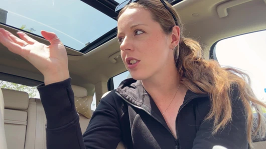 Arabamın arka koltuğunda pembe dildoyla mastürbasyon