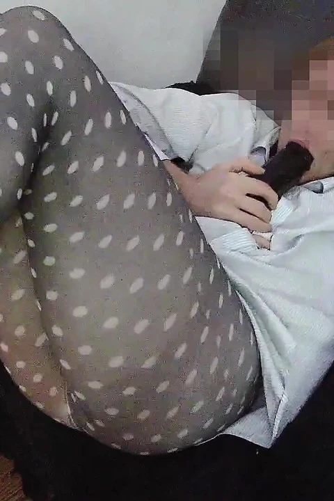 Blonde Whiteboy Sucking BBC Dildo in Hard-core Leggings