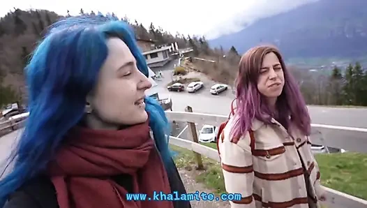 Komşu bizi şaşırtıyor ve sonra alıyor!! (vlog - Norage ile Fransız üçlü seks)