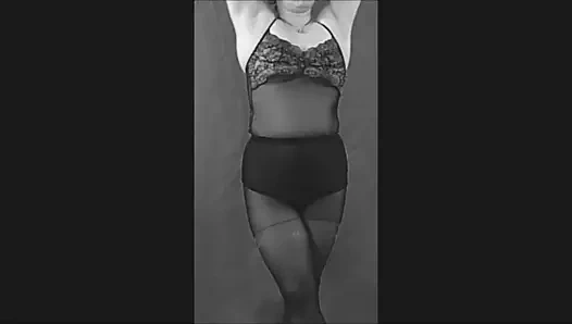 Ich in schwarzer Strumpfhose