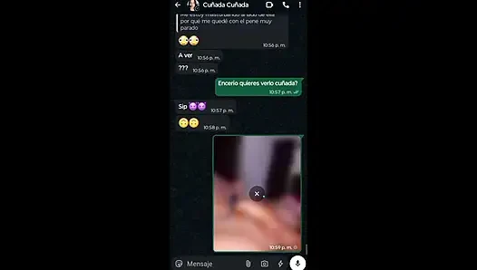 I text my sister-in-law and she goes to her room to show her my penis