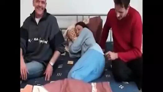 Fetiş arşivi, sıska tabaklanmış kız üçlü