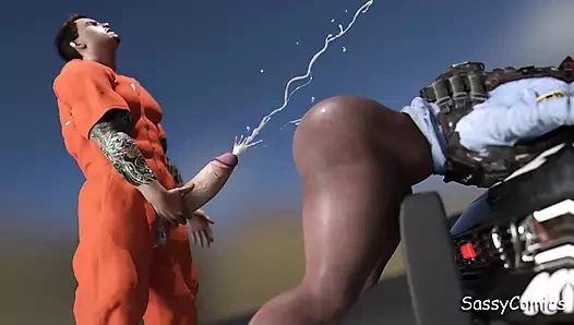 Polis kadın ekip arabasında mahkum tarafından sikiliyor - sassycomics