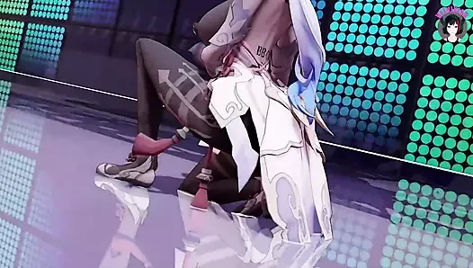 Genshin impact - ganyu - büyük götle dans et (3 boyutlu hentai)