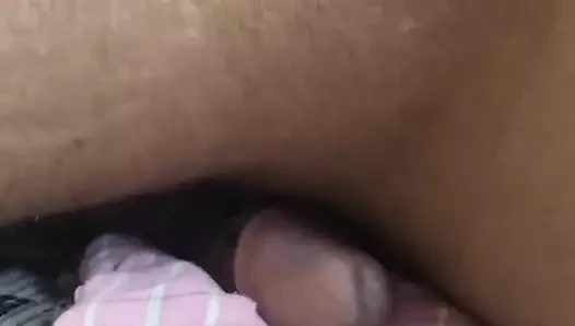 Indian boy masturbating at hostel when his room mate is not in the room.