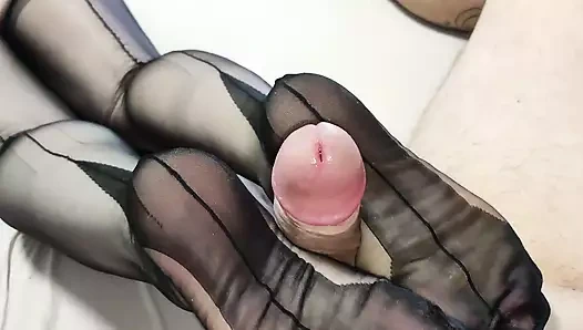 Fullfashion Nahtnylon ayakla mastürbasyon