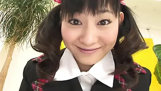 Japanese teen gets her hairy pussy shaved by two horny men