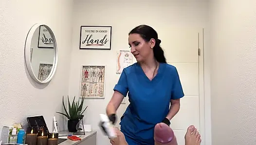 He Gets Caught Jerking During Massage