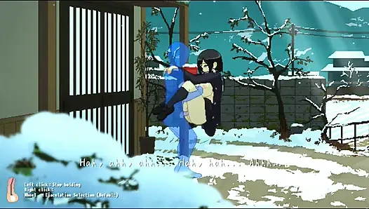 Hentai oyunu - büyük memeli bebek soğuk havada sert seks