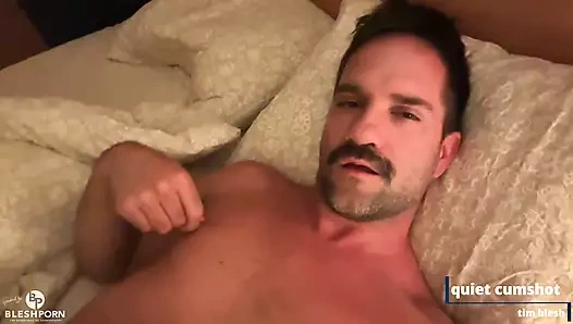 Bed Cumshot Before Resting with Tim Blesh