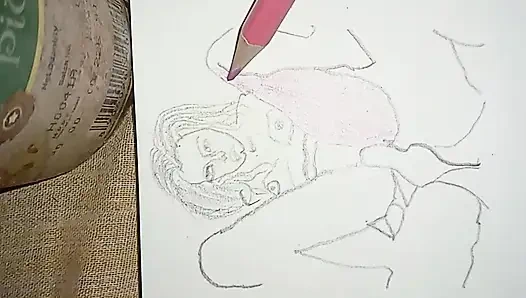 Gerçek kız kardeşim sikişiyor çizim sanatı Hintli ateşli kız kardeş