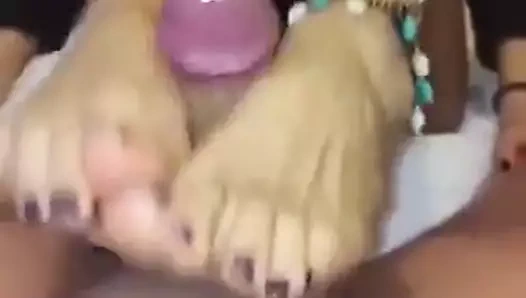 seksi Asya ayaklar footjob