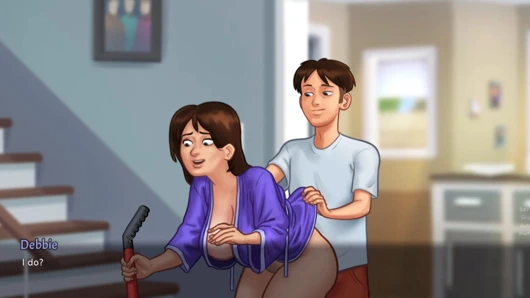 Yaz mevsimi efsanesi darkcookie'den bölüm 31 - üvey anne ev işleri yaparken sikiliyor, büyük yarak sikişi