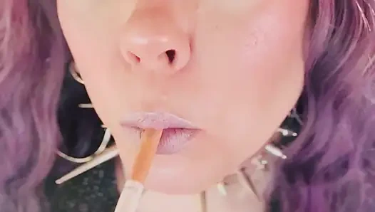 All Dangles From You Smoking Queen, Tina Snua! Close Up With Lots Of Smoke!