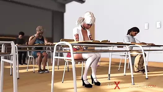 Tatlı genç kız karanlık zindanda zenci adam tarafından sert sikiliyor