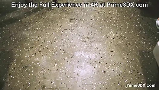 Futa chick birkaç durak sonra boşalıyor! Prime3DX'te animasyon