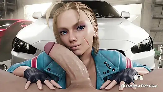 Cammy tamir karşılığında sıkı götünü tamirciye sunuyor ve hepsini alıyor bakış açısı